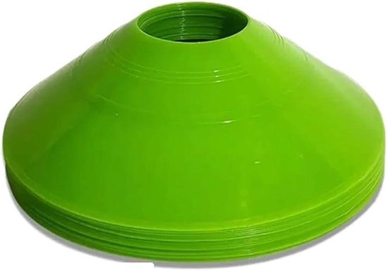 Trainingskegels Set - Markeerschijven Sport - Sporttraining Oefeningen - Verdikt Duurzaam Plastic - 20 stuks - Groen