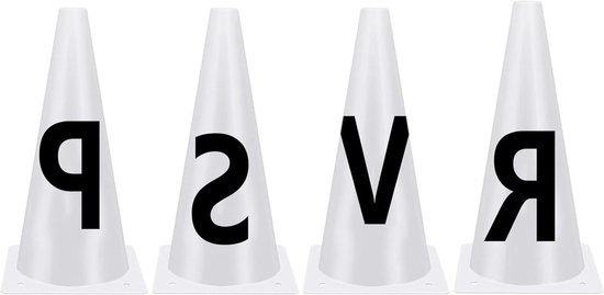 Trainingskegels Set - Paardensport Kegels - Dressuur Training - Met Letters - 32 cm Hoog - Meerdere Kleuren