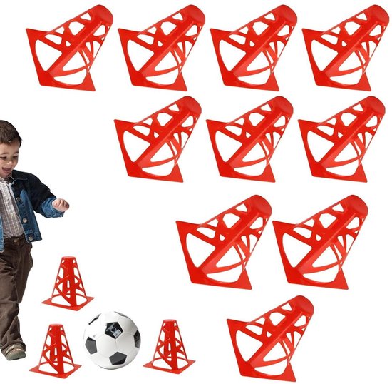 Trainingskegels Set - Sport Markeringen - Sport Training - Duurzaam PE Materiaal - 10 Stuks - Oranje