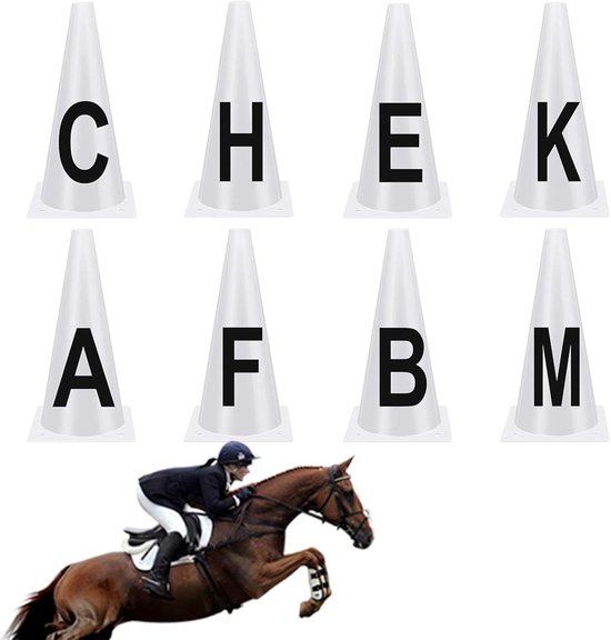 Trainingskegels Set - Sport Markers - Veelzijdige Training - Stapelbaar Ontwerp - 8 Stuks - Groen Wit