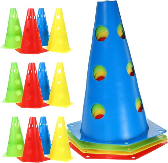 Trainingskegels Voetbal - Veiligheidskegels Sport - Sporttraining Verbeteren - Opvallende Kleur - 24 stuks 14 cm - Oranje