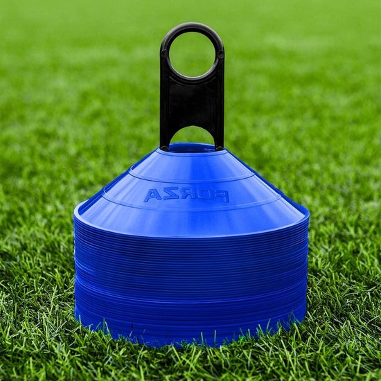 Trainingsmarkerkegels - Sport Kegels - Sport Training - Premium-grade - 50 stuks - Elektrisch Blauw