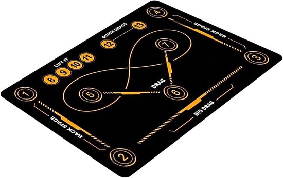 Trainingsmat Hockey - Sportmat Voetbal - Vaardigheden Verbeteren - Stil Antislip Ontwerp - 50 x 80 cm - Grijs