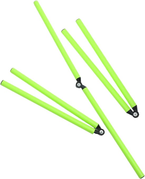 Trainingspalen Set - Sport Hordes - Voetbal Basketbal Training - Opvouwbaar Ontwerp - 100cm Lengte - Lichtgroen van Merkloos
