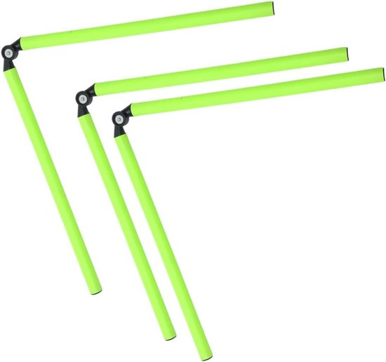 Trainingspalen Set - Sport Stokken - Agility Training - Opvouwbaar Ontwerp - 100 cm Lengte - Lichtgroen