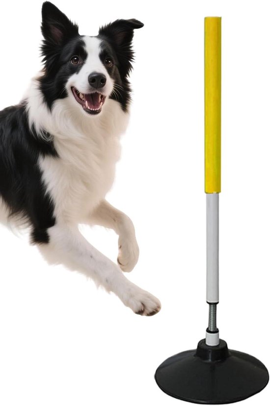 Trainingspalen Voetbal - Snelheid Stokken - Sport Training - Robuuste Rubberen Basis - 60 Centimeter - Geel