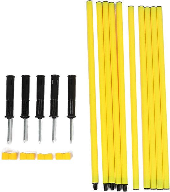 Trainingsstokken Set - Sport Stokken - Behendigheid Verbeteren - 10 Delige Set - 81 x 115 x 13 cm van Merkloos