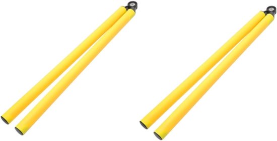 Trainingsstokken Voetbal - Agility Palen - Sport Training - Flexibele Impact Absorptie - 76 cm Lengte - Geel