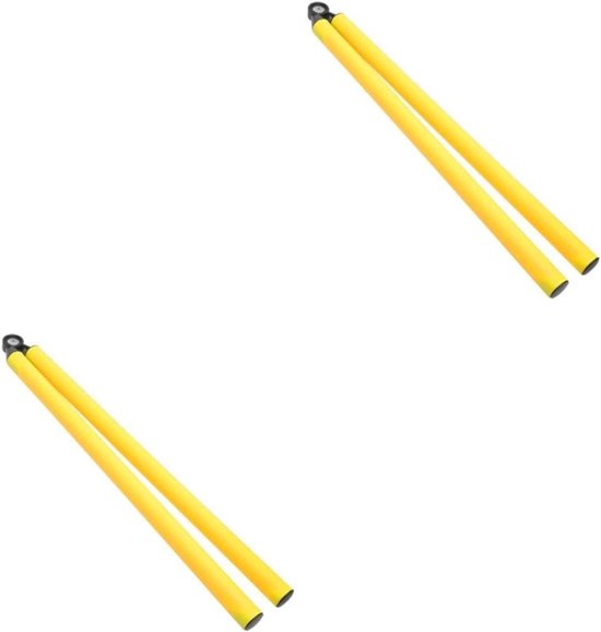 Trainingsstokken Voetbal - Oefenpalen Set - Sport Training - Stapelbaar Ontwerp - 100 cm Lengte - Geel