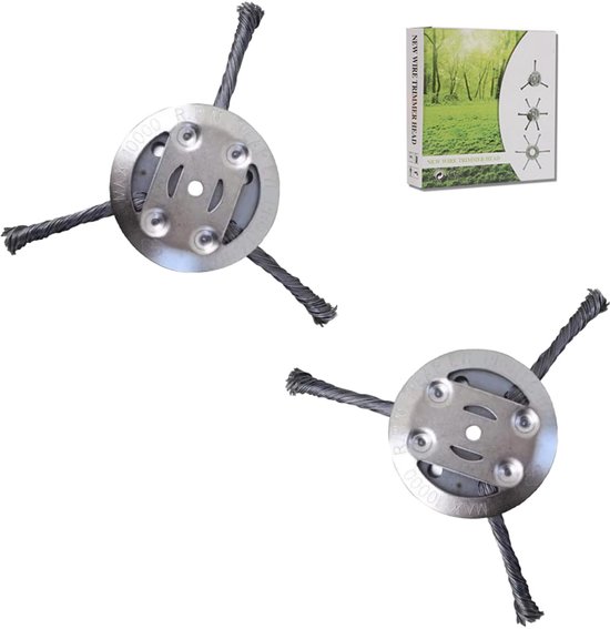 TRANKIELO® – Universele Bosmaaierkop met Staaldraden – Onkruidborstel Accessoire – Duurzaam en Veilig – Voor het Reinigen en Onderhouden van Tuinen van TRANKIELO®