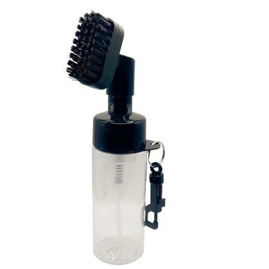 Transparante golf schoonmaak borstel met waterreservoir unisex golf club reiniger met waterspuit dubbel spray mondstukken nylon borstel 150 ml navulbare reinigingsfles golf accessoire