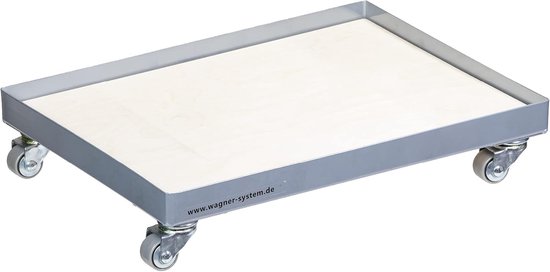 Transport dolly MM 1184 I afneembare laadvloer I wendbare zachte wielen I 41 x 31 cm - voor genormaliseerde stapelbakken & drankkratten I draagvermogen 100 kg I veelzijdig - 20118401
