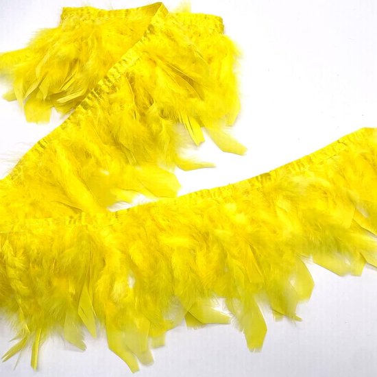 Turkije veren franje trim voor feestkleding DIY naaien ambachten decoratie Pack van 2 Yards (geel)