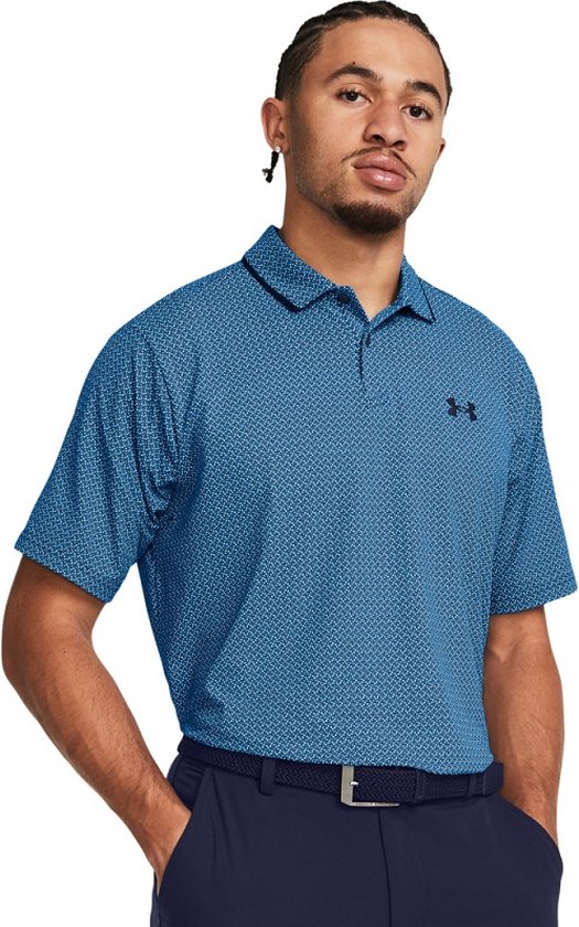 UA Iso-Chill Verge Polo/Crosscut-Photon Blue / / Midnight N van Merkloos