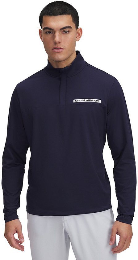 UA T2G 1/4 Zip-Midnight Navy / / White van Merkloos