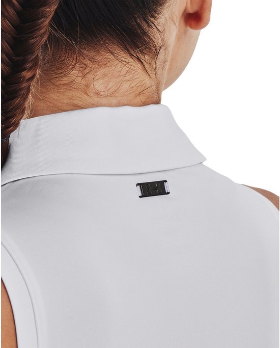 UA Zinger Polo SL-White / Halo Gray / Metallic Silver van Under Armour