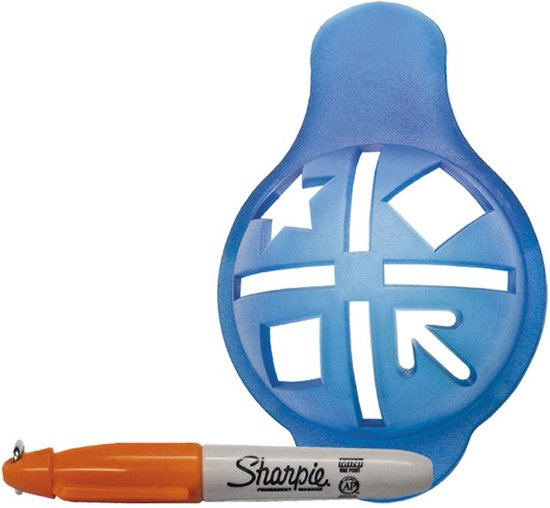 Uitlijnhulp met sharpie marker van Saker.