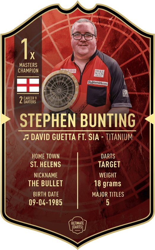 Ultimate Darts Card Stephen Bunting Masters Champion 2024 - Darts van Ultimate