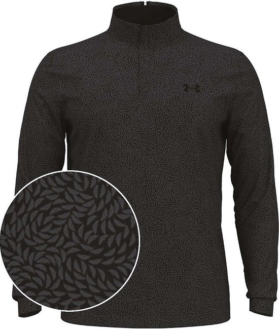 Under Armor Heren Playoff Printed 1/4 Zip Black Castlerock van Merkloos