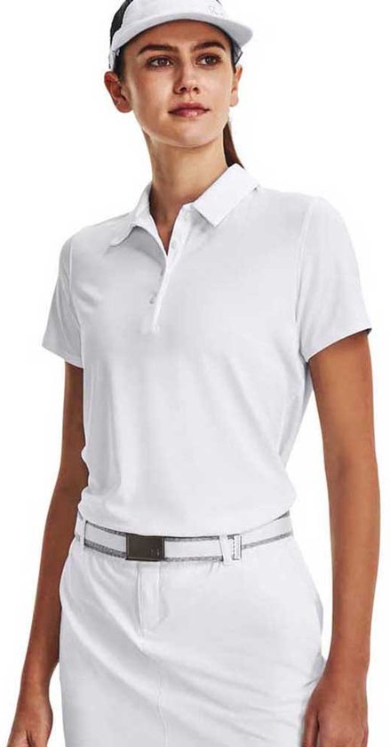 Under Armour Golf Playoff Korte Mouw Poloshirt Voor Dames Wit S van Under Armour