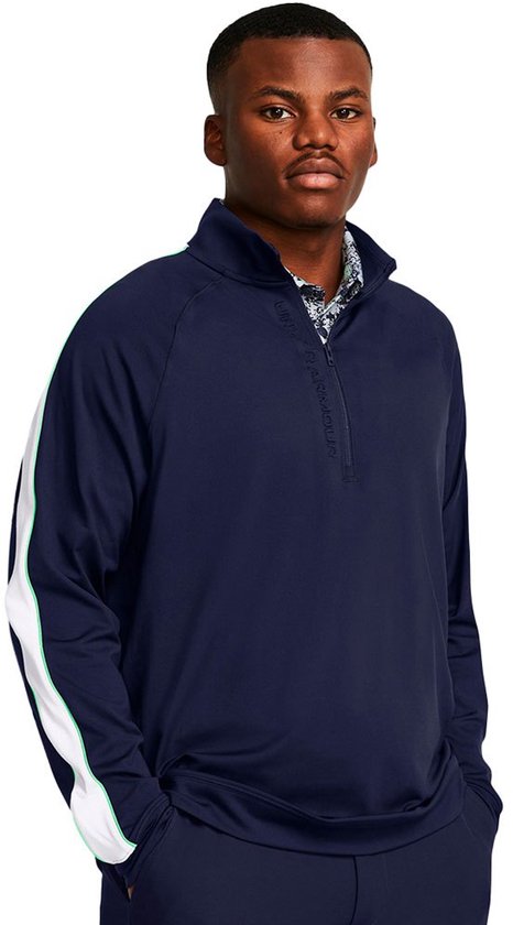 Under Armour Golf Storm Midlayer Fleece Met Halve Rits Blauw S Man