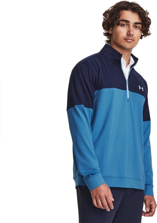 Under Armour Golf Storm Midlayer Sweatshirt Met Halve Rits Blauw M Man van Merkloos