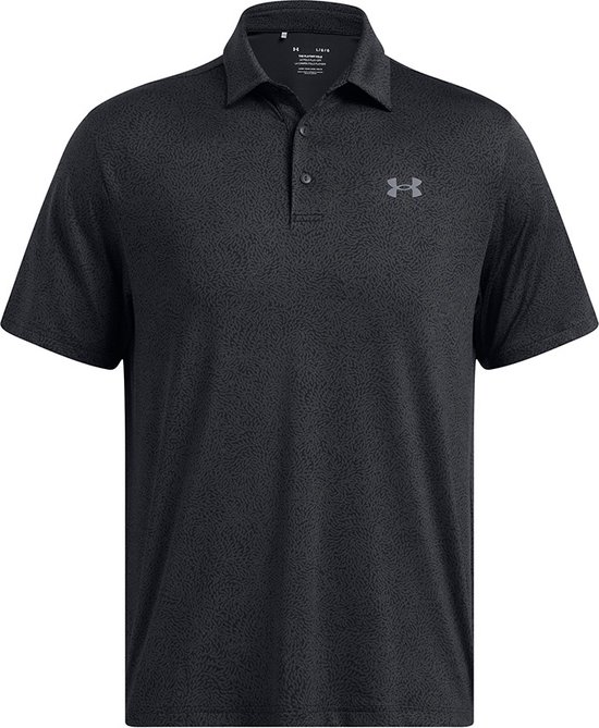 Under Armour Heren Playoff 3.0 Printed Polo-Black/Anthracite van Under Armour