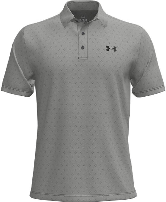 Under Armour Heren Playoff Golf Polo 3.0 Printed Micro Flower Clay Green