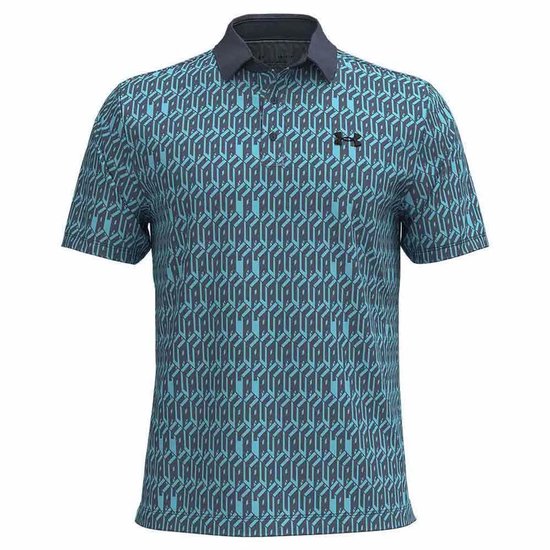 Under Armour Heren Playoff Golf Polo 3.0 Printed Navy/Licht blauw van Under Armour