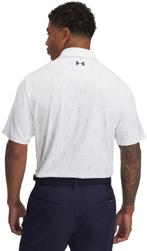 Under Armour Heren T2G Printed Polo White/Midnight Navy van Under Armour