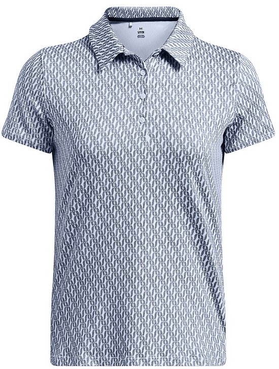 Under Armour Playoff 3.0 Printed Dames Polo Nimbus Blue