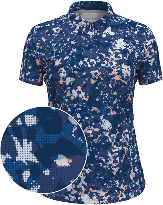Under Armour Playoff 3.0 Printed-Dames Polo Tech Blue - Nimbus Blue van Under Armour