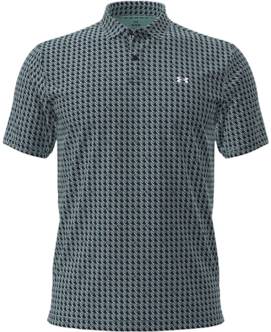 Under Armour T2G Polo Print Houndstooth Deuces Blue van Merkloos