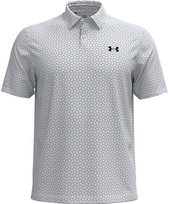 Under Armour T2G Printed-Polo Wit Halo Grijs van Merkloos