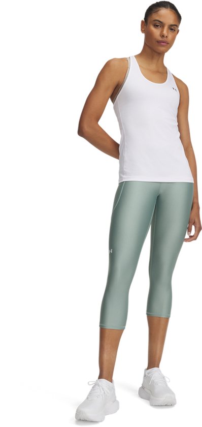 Under Armour Tech Hi Capri Dames Sportlegging - Groen van Under Armour