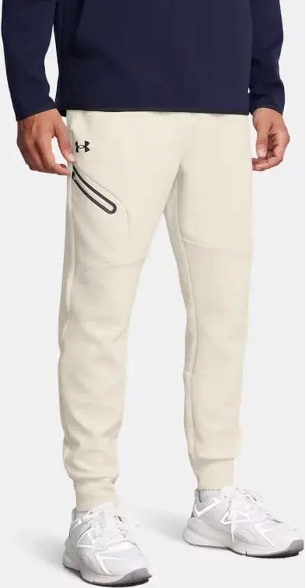 Under Armour Unstoppable Flc Jogger Summit white/black van Under Armour