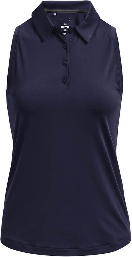 Under Armour Zinger Mouwloze Golfpolo Midnight Navy van Under Armour