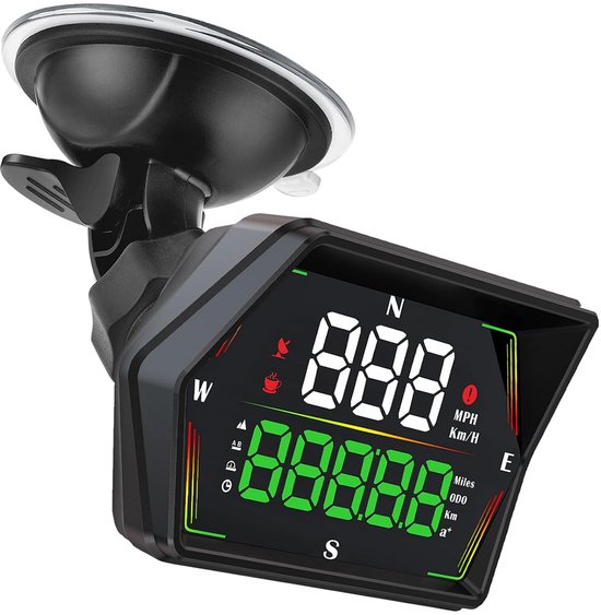 Universele Auto HUD GPS Digitale Snelheidsmeter Heads Up Display met Real Time Snelheid Tijd Rit Afstand Hoogte Richting 0-100km Versnelling Over Snelheid Vermoeidheidsalarm, van universele