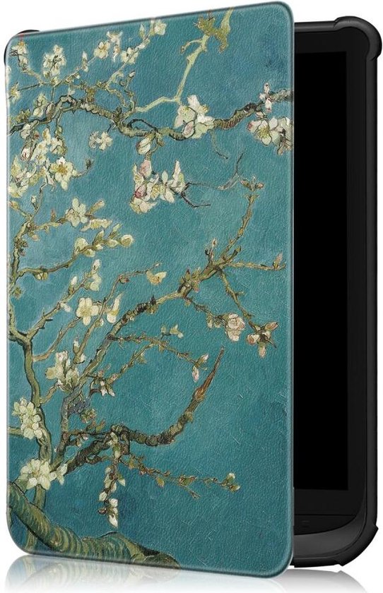 Universele Book Case Geschikt voor PocketBook | Book Case met Sleep/Wake Functie | Kunstlederen Beschermhoes | Bloemen Print van Universele