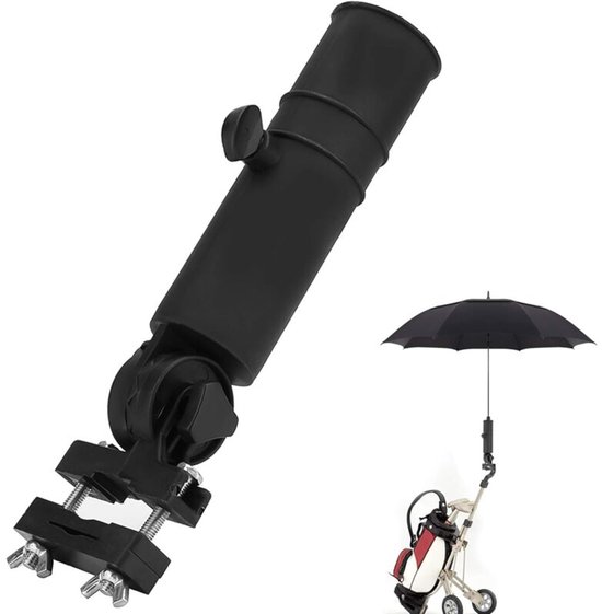 Universele parapluhouder voor golfkar, zwart