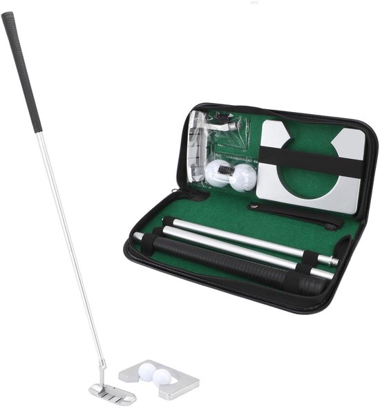 Unyqoos® Complete golf putter set voor binnen en buiten inclusief draagtas van Merkloos