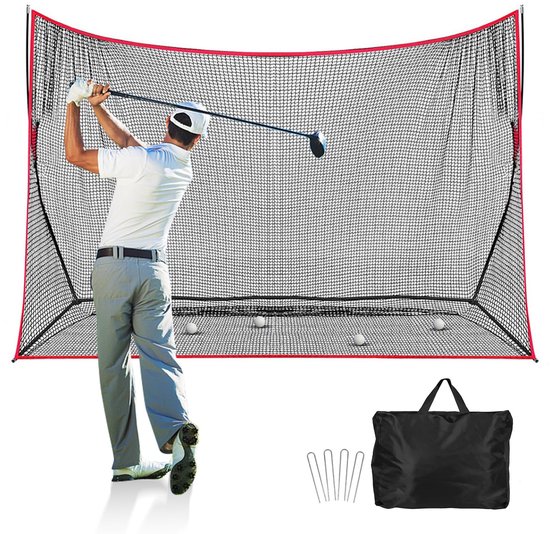 Unyqoos® Draagbaar golftrainingsnet met stevig frame en handige draagtas van Merkloos