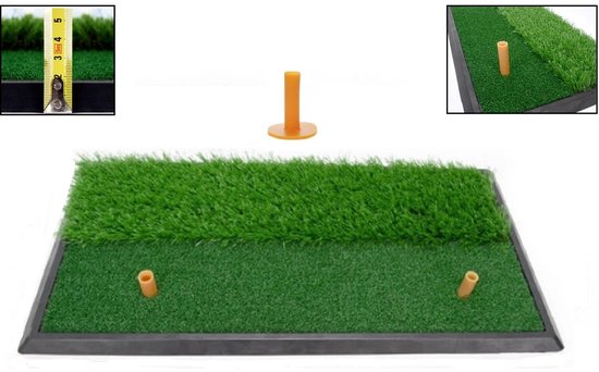 Unyqoos® Golf Trainingsmat met Realistische Fairway en Rough voor Binnen- en Buitenoefeningen van Merkloos