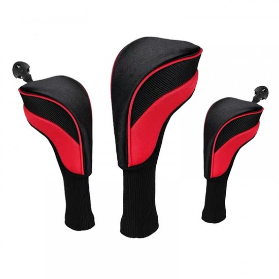 Unyqoos® Set van drie beschermhoezen voor golfclubs met lange hals en ademend materiaal