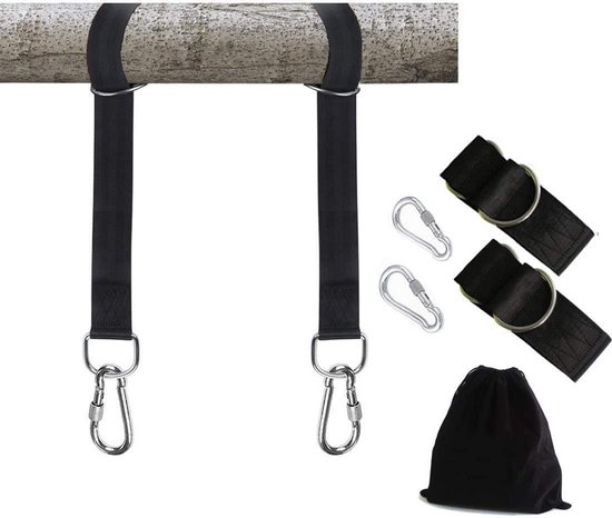 Upgrade welded tree swing hangers installatie kit - houdt 2000 pounds - snelle installatie - 2 straps en carabiners - perfect voor swings en hammocks - 100% veilig