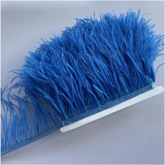 veer Trim10-15CM Struisvogel veren Trim Lint 10M Geverfd Diverse Echte Pluizige Struisvogel Veer franje voor ambachten Jurk rok Naaien Accessoires (Kleur: Donker turquoise blauw, Maat: 10 meter)