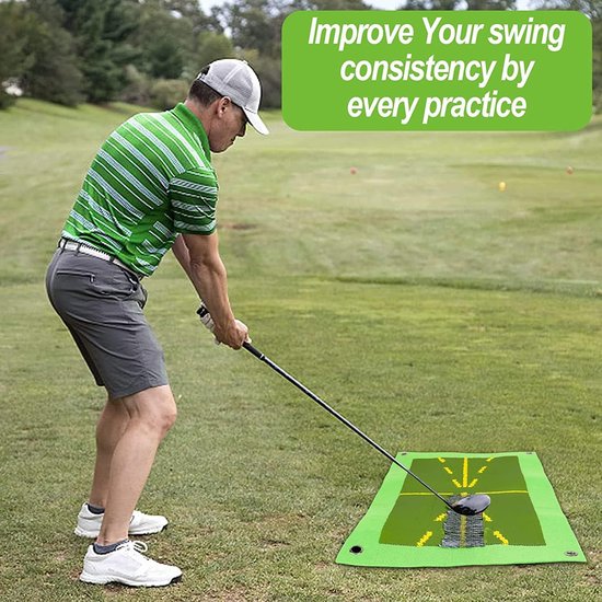 Verbeter je Golfswing met de oCreon Golf Training Mat - 2023 Nieuwe Divot Mat voor Swing Analyse en Correcte Houding van VER