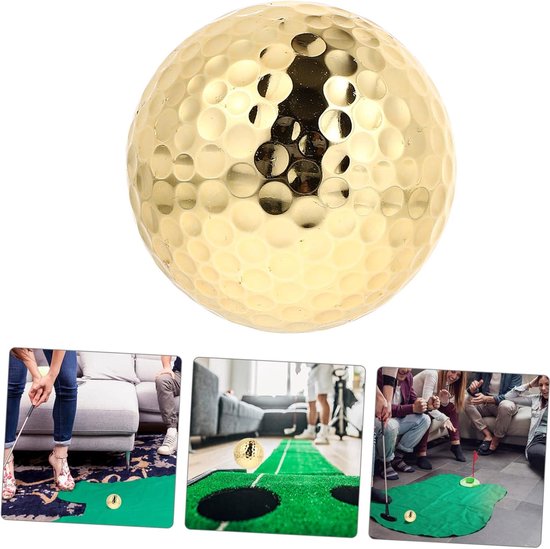 Vergulde golfballen, draagbare gouden golfballen - golfaccessoires voor golfclubs, golfliefhebbers, beginners van SANTERI.