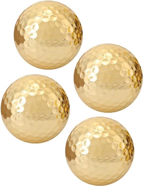 Vergulde golfballenset met schommelbalk voor 4 delige oefeningen