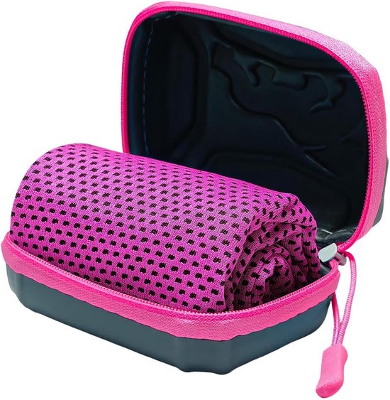 Verkoelende Handdoek - Koeldoek Sport - Direct Verkoelen - Snel Absorberend - 30x80 cm - Heet roze